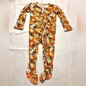 Bums & Roses bamboo footie 12-18 Months